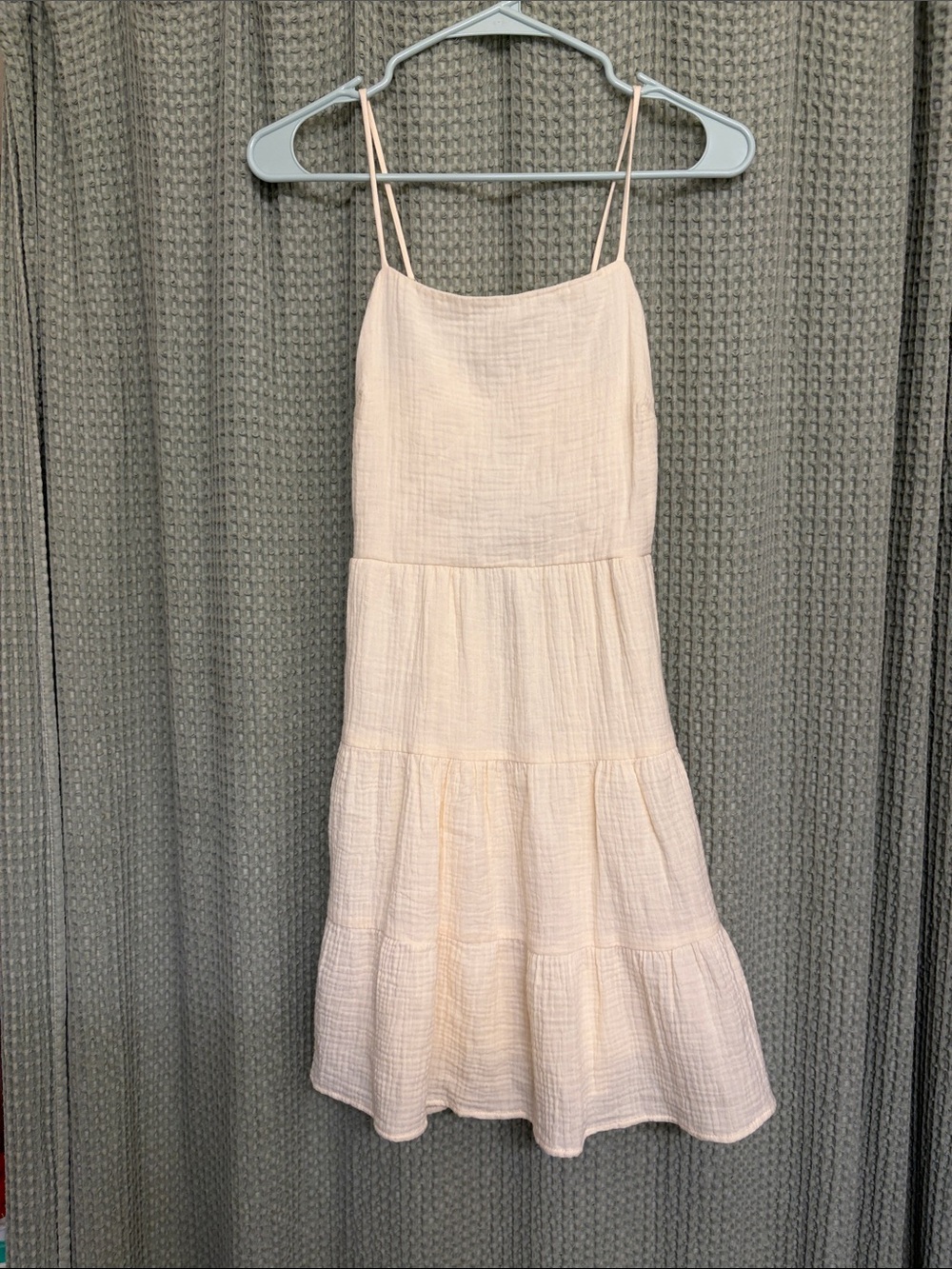 Butter yellow Altar'd State Soft Guaze Tiered Mini Slip Dress